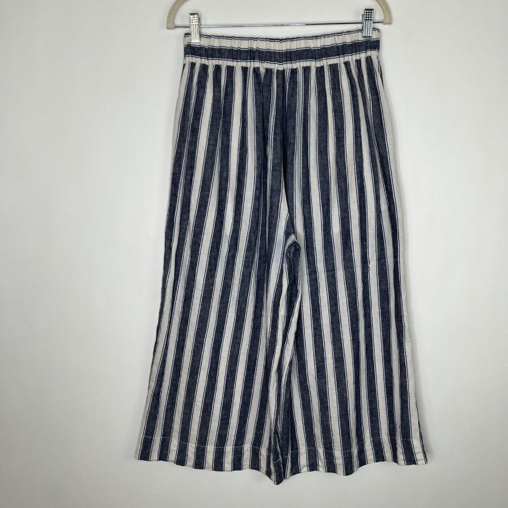Madewell Linen Pants Size Small Pull On Wide Leg Cropped - Picture 7 of 11